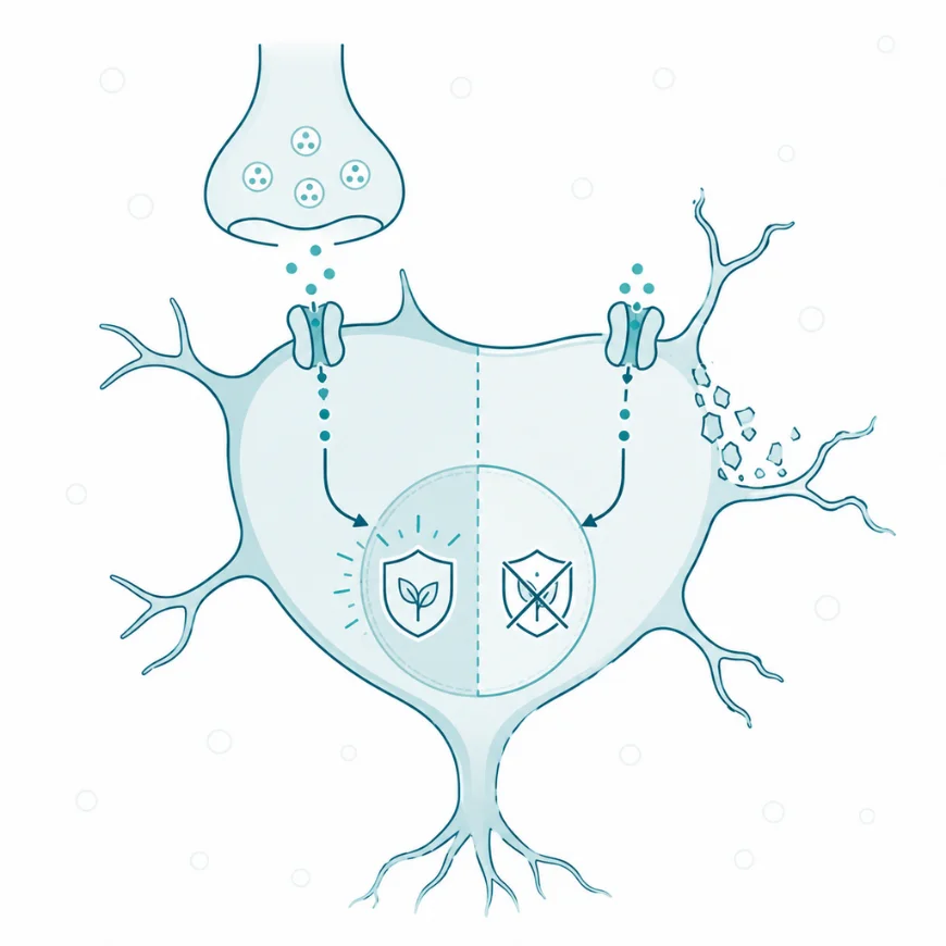 Receptor NMDA — Synaptyczny a pozasynaptyczny — dwa przeciwne losy