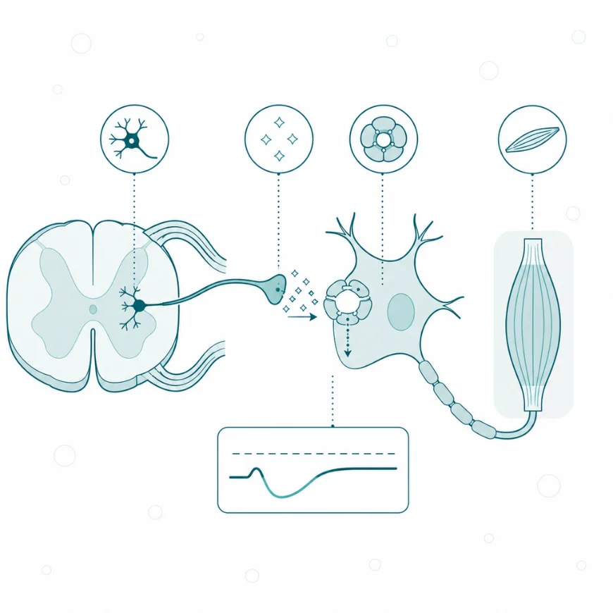 Glicyna — Receptor glicynowy — hamowanie w rdzeniu
