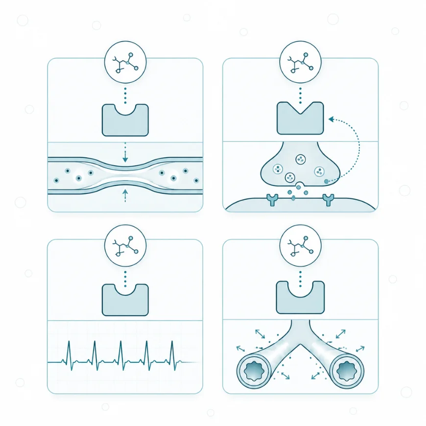 Noradrenalina — Receptory alfa i beta