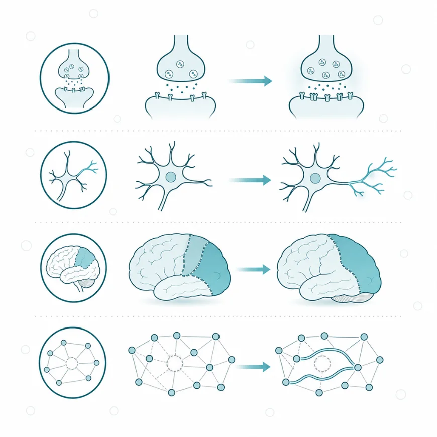 Neuroplastyczność — Cztery poziomy plastyczności