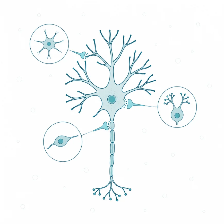 Układ GABA-ergiczny — Interneurony i ich cele na neuronie