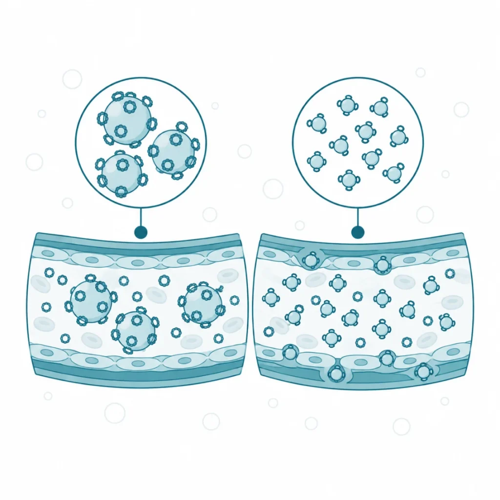 Lipoproteiny i lipidogram — Liczba cząstek a ich ładunek