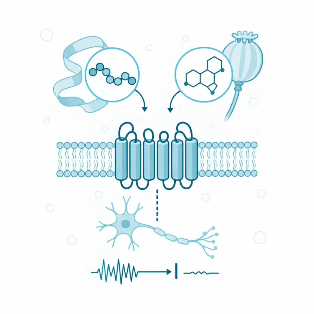 Receptory opioidowe — Receptory wyciszające neuron
